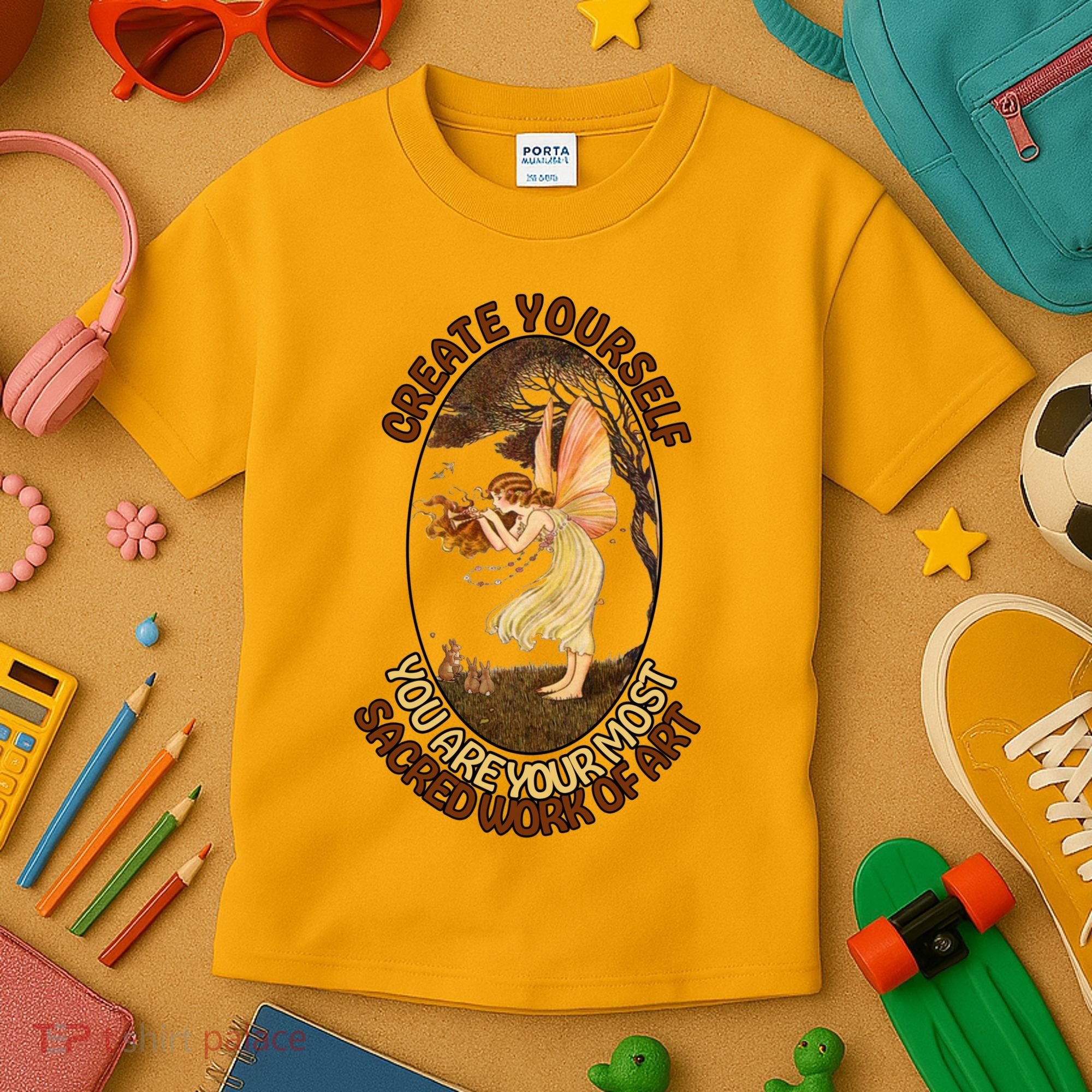 Create Yourself You Are Your Most Sacred Work Of Art  Kids T-Shirt