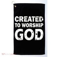 Created To Worship God Golf Towel thumb 0