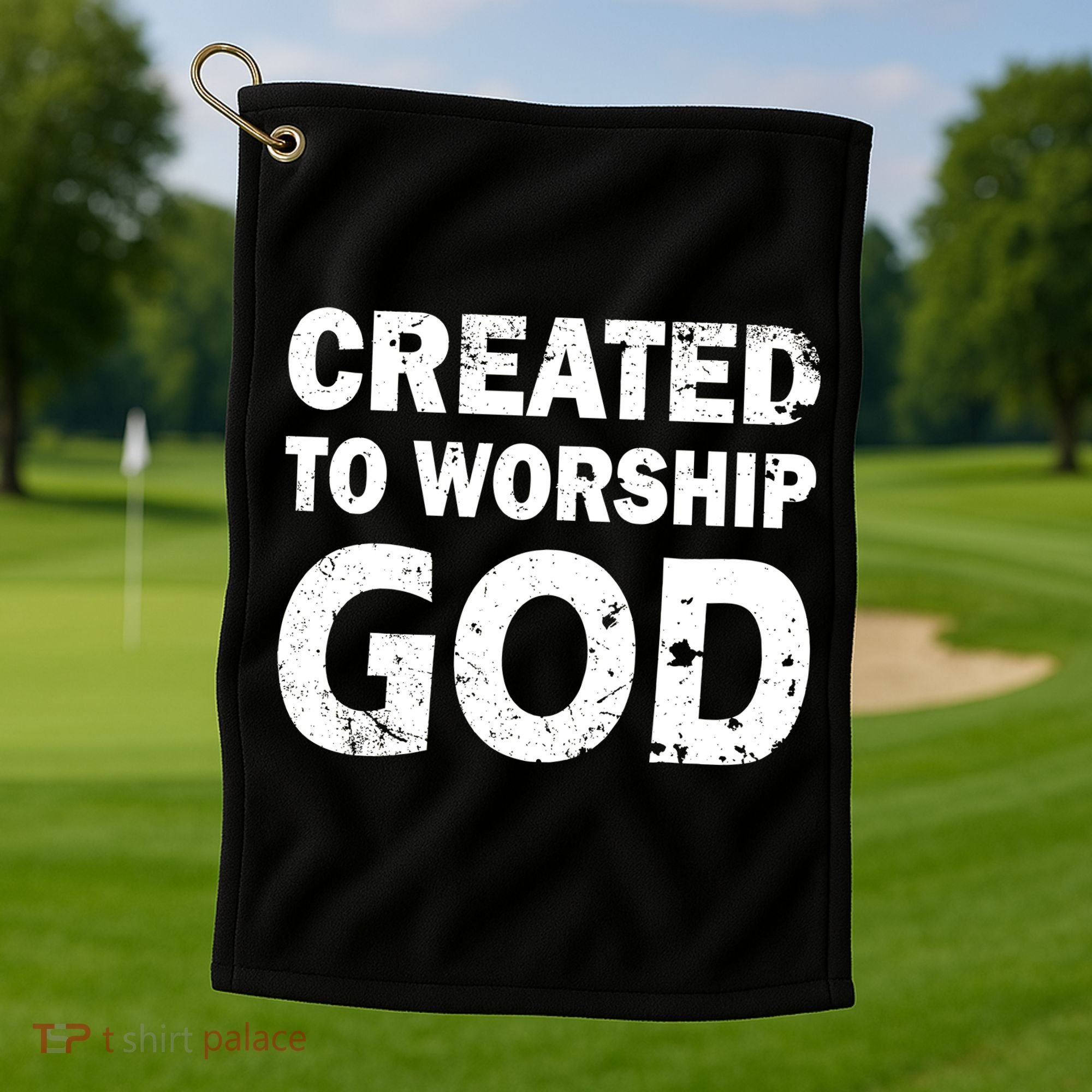 Created To Worship God Golf Towel