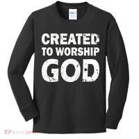 Created To Worship God Kids Long Sleeve Shirt thumb 0