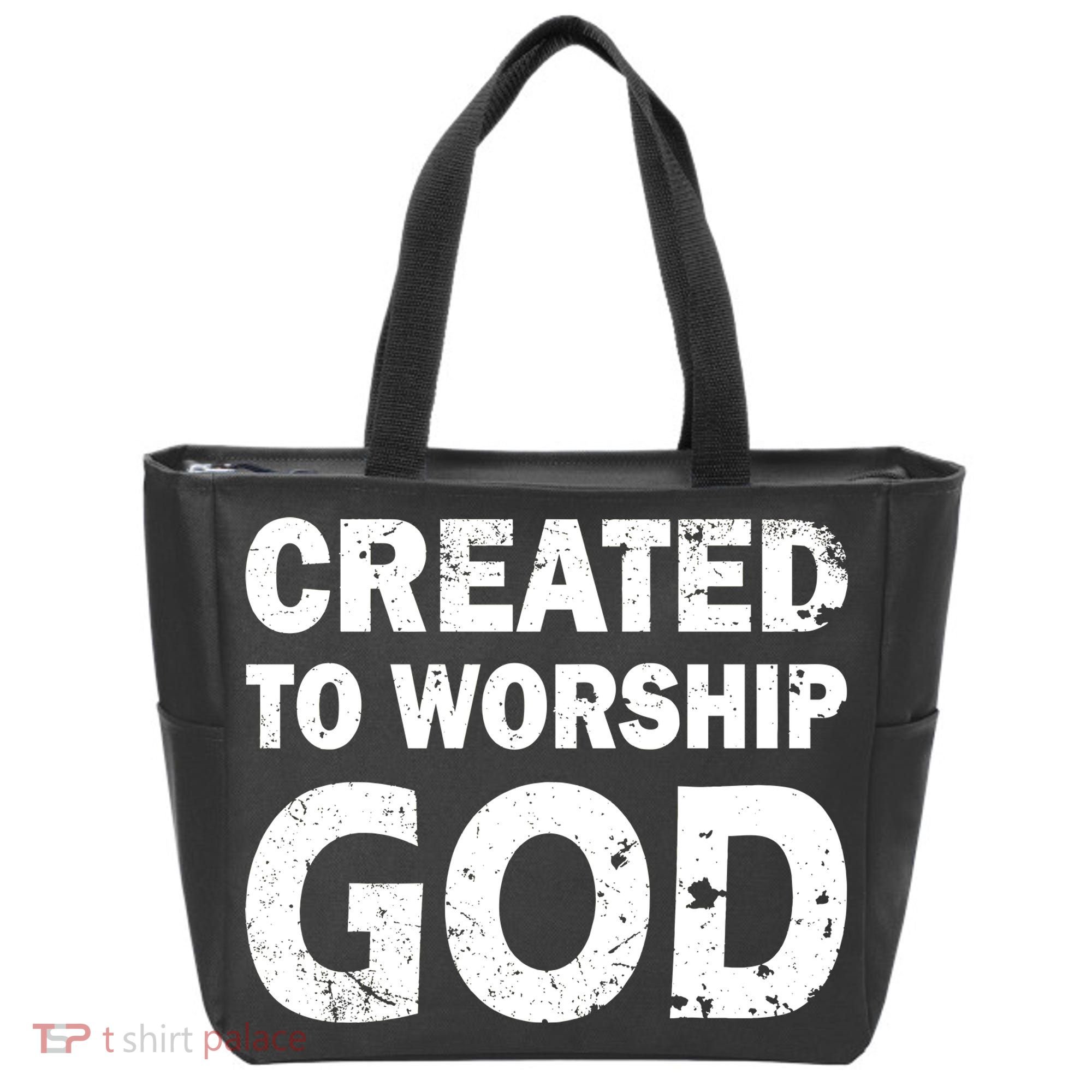 Created To Worship God Tote Bag