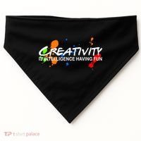 Creativity Is Intelligence Having Fun USA-Made Doggie Bandana thumb 0