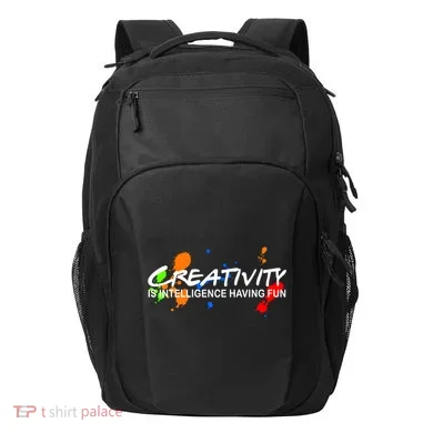 Creativity Is Intelligence Having Fun Transport Backpack
