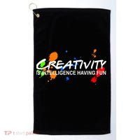 Creativity Is Intelligence Having Fun Golf Towel thumb 0
