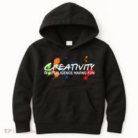 Creativity Is Intelligence Having Fun Kids Hoodie thumb 0