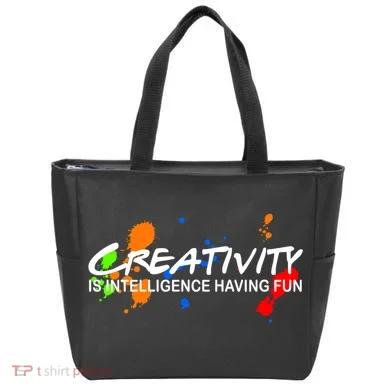Creativity Is Intelligence Having Fun Tote Bag