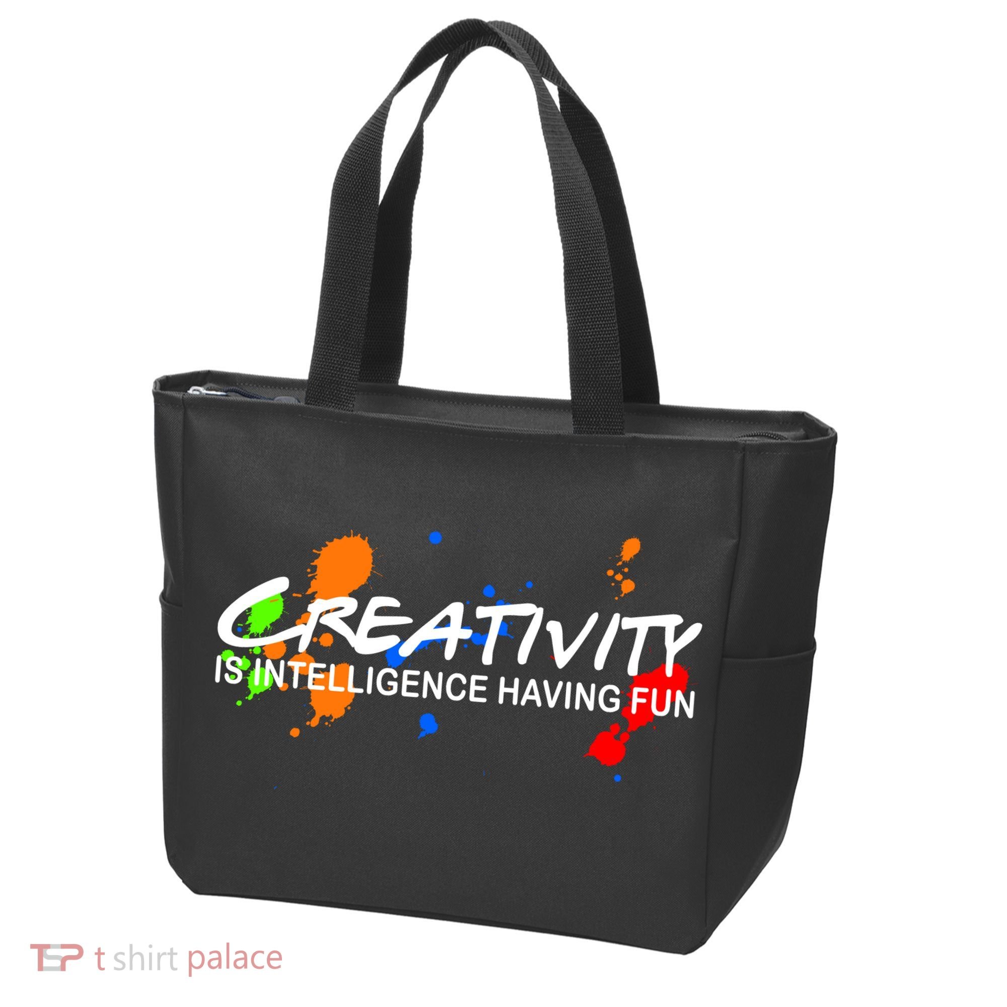 Creativity Is Intelligence Having Fun Tote Bag