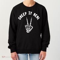 Creep It Real Skeleton Hand Funny Halloween  Women's Sweatshirt thumb 0