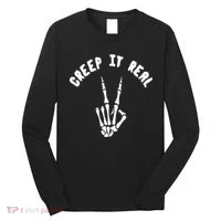 Creep It Real Skeleton Hand Funny Halloween  Long Sleeve Shirt thumb 0