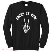 Creep It Real Skeleton Hand Funny Halloween  Sweatshirt thumb 0