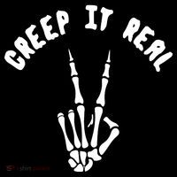 Creep It Real Skeleton Hand Funny Halloween  Button thumb 1