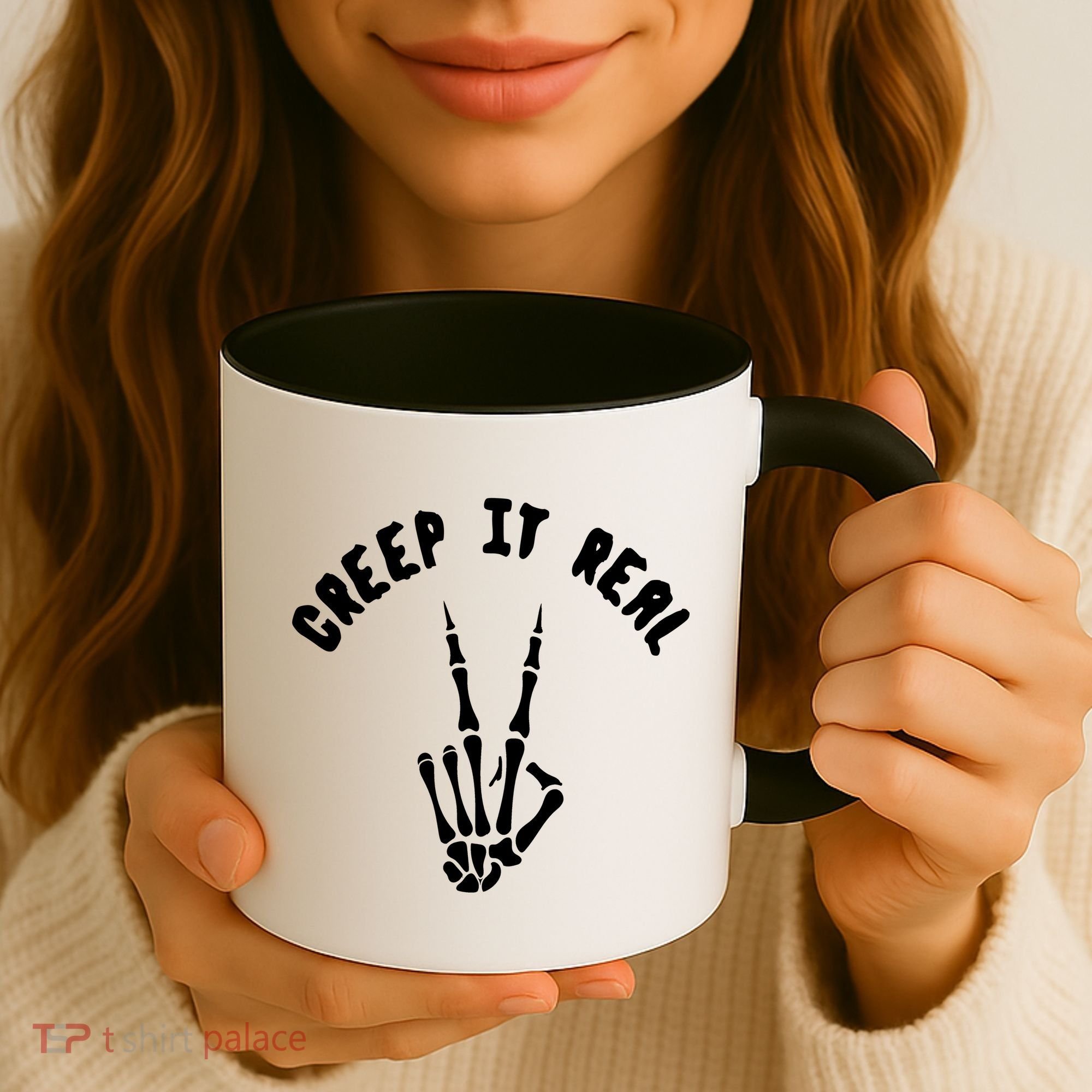 Creep It Real Skeleton Hand Funny Halloween  Coffee Mug