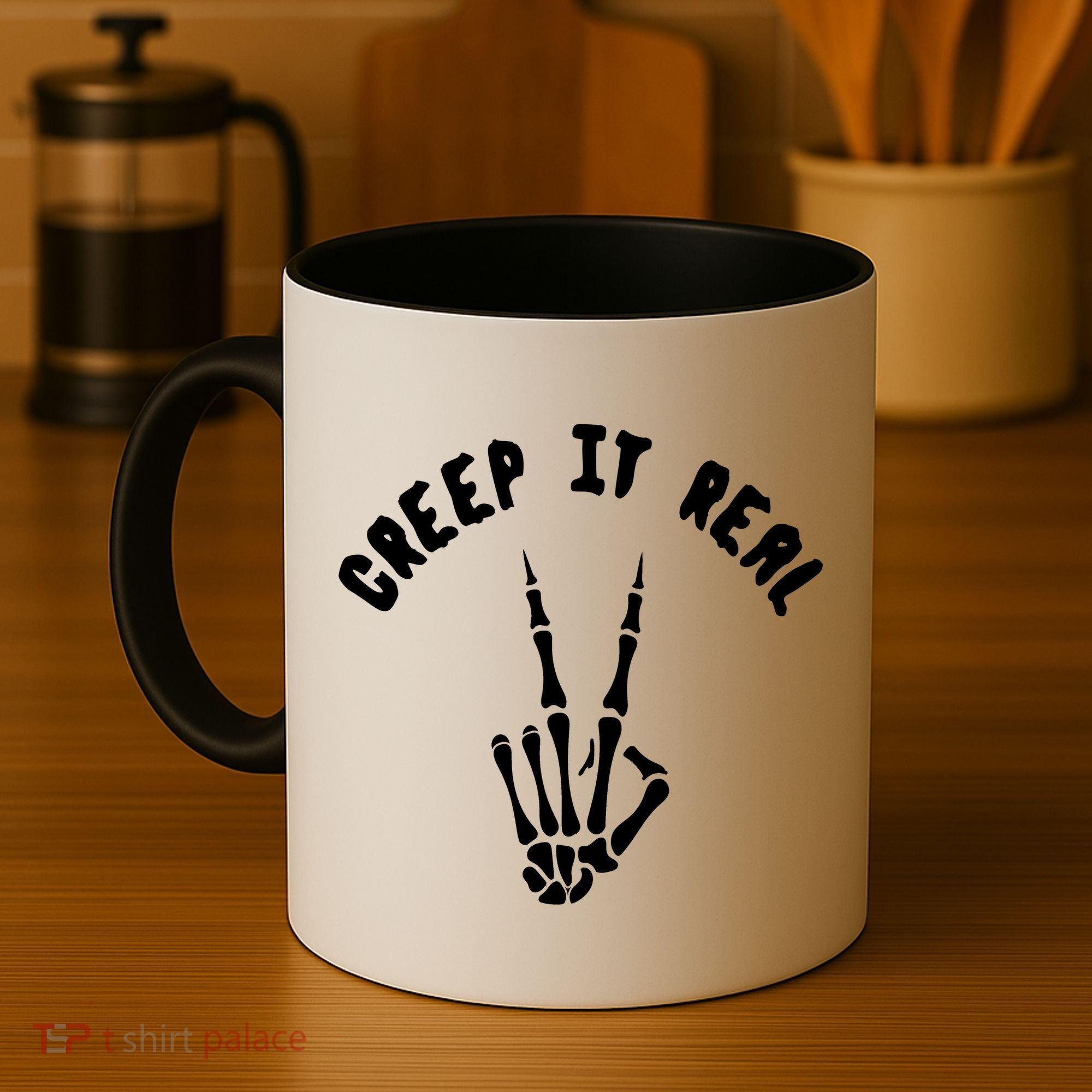 Creep It Real Skeleton Hand Funny Halloween  Coffee Mug