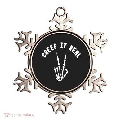 Creep It Real Skeleton Hand Funny Halloween  Ornament