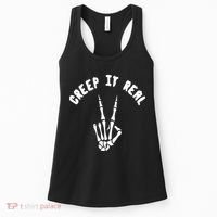 Creep It Real Skeleton Hand Funny Halloween  Women's Tank Top thumb 0