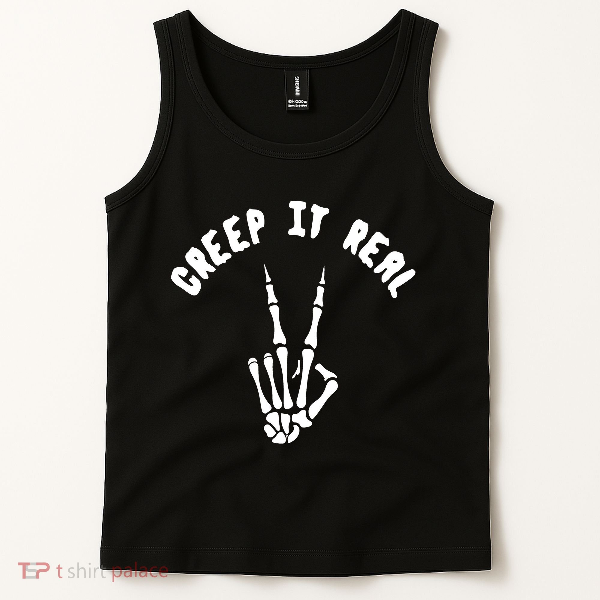 Creep It Real Skeleton Hand Funny Halloween  Tank Top