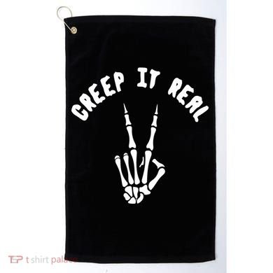 Creep It Real Skeleton Hand Funny Halloween  Golf Towel