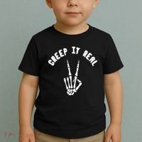 Creep It Real Skeleton Hand Funny Halloween  Toddler T-Shirt thumb 2