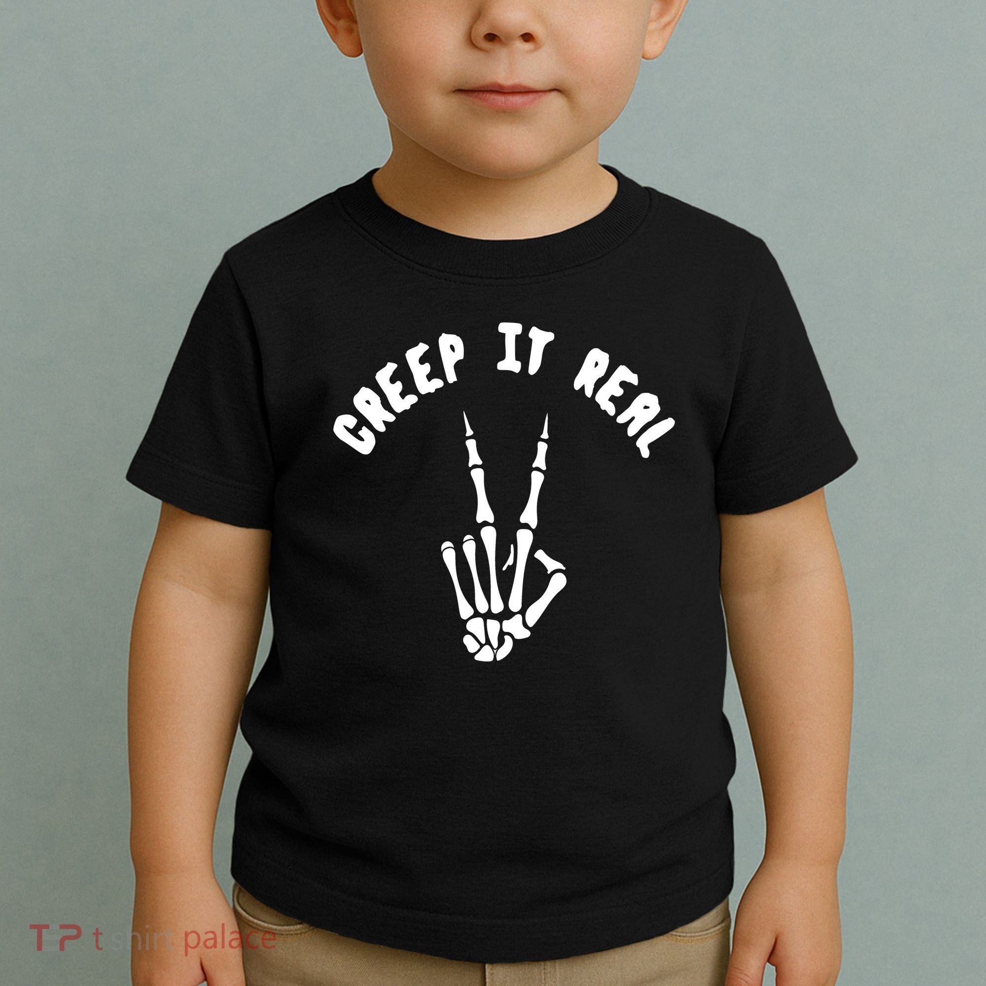 Creep It Real Skeleton Hand Funny Halloween  Toddler T-Shirt