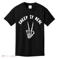 Creep It Real Skeleton Hand Funny Halloween  Kids T-Shirt thumb 0