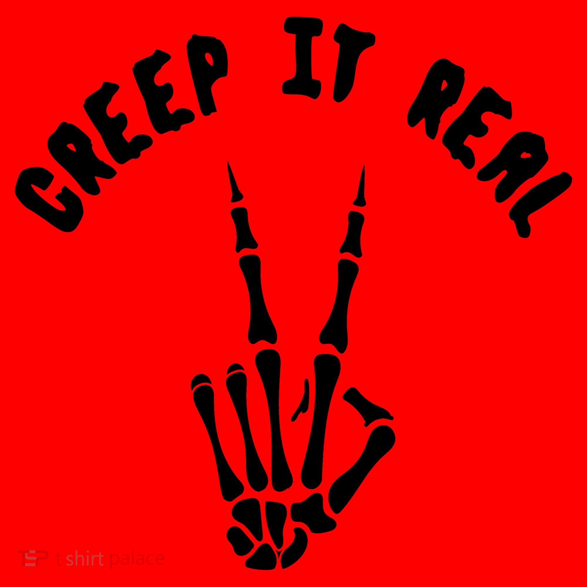Creep It Real Skeleton Hand Funny Halloween  Santa Hat