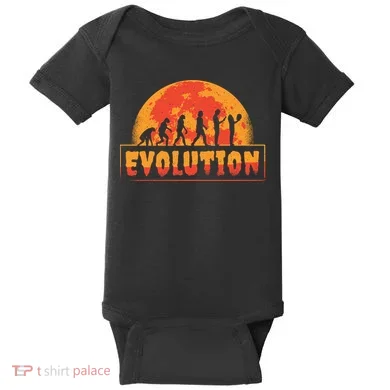 Creepy Evolution Halloween Baby Bodysuit