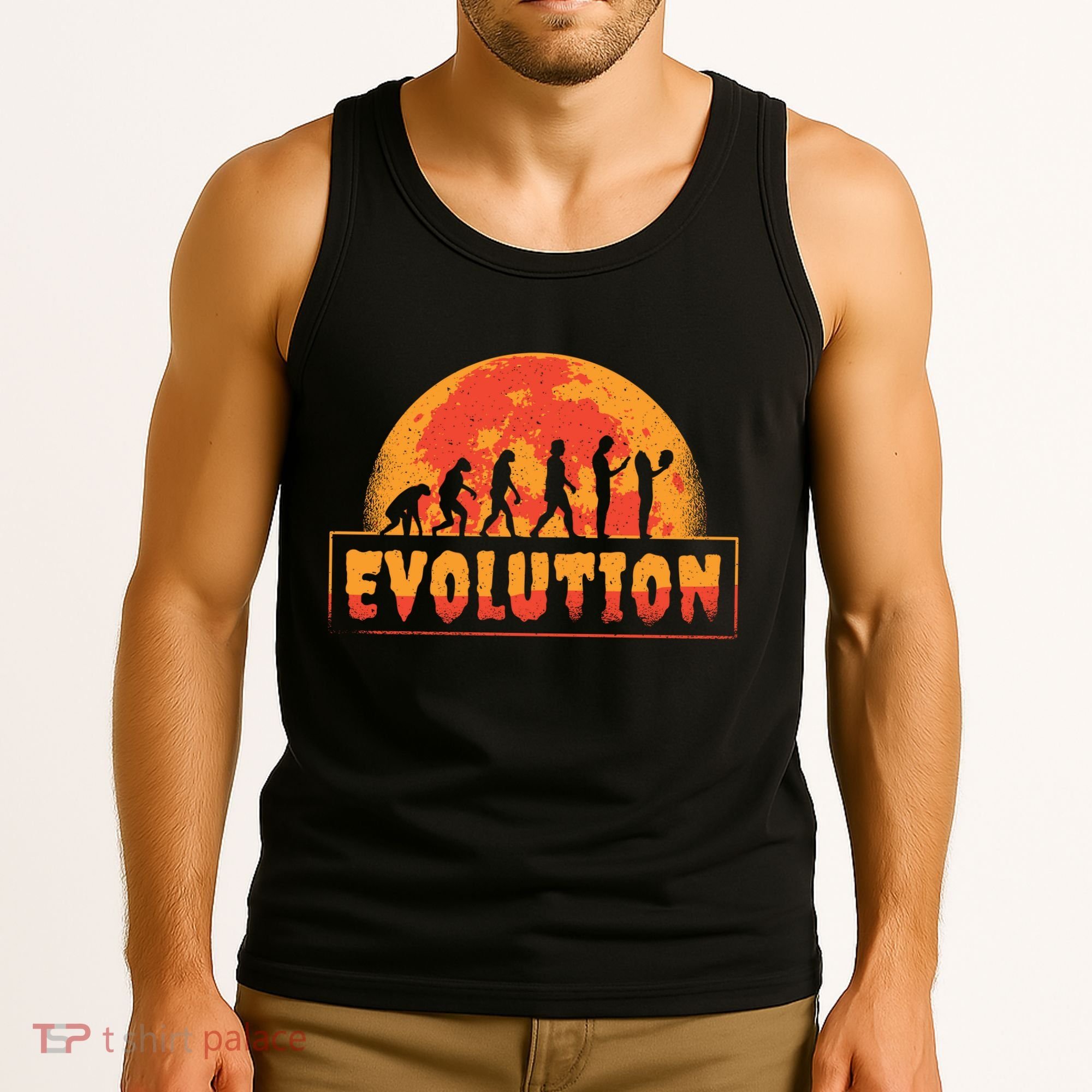 Creepy Evolution Halloween Tank Top