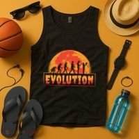 Creepy Evolution Halloween Tank Top thumb 4