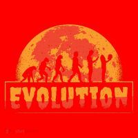 Creepy Evolution Halloween Santa Hat thumb 1