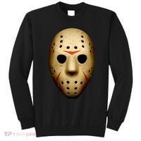 Creepy Goalie Hockey Halloween Mask Sweatshirt thumb 0