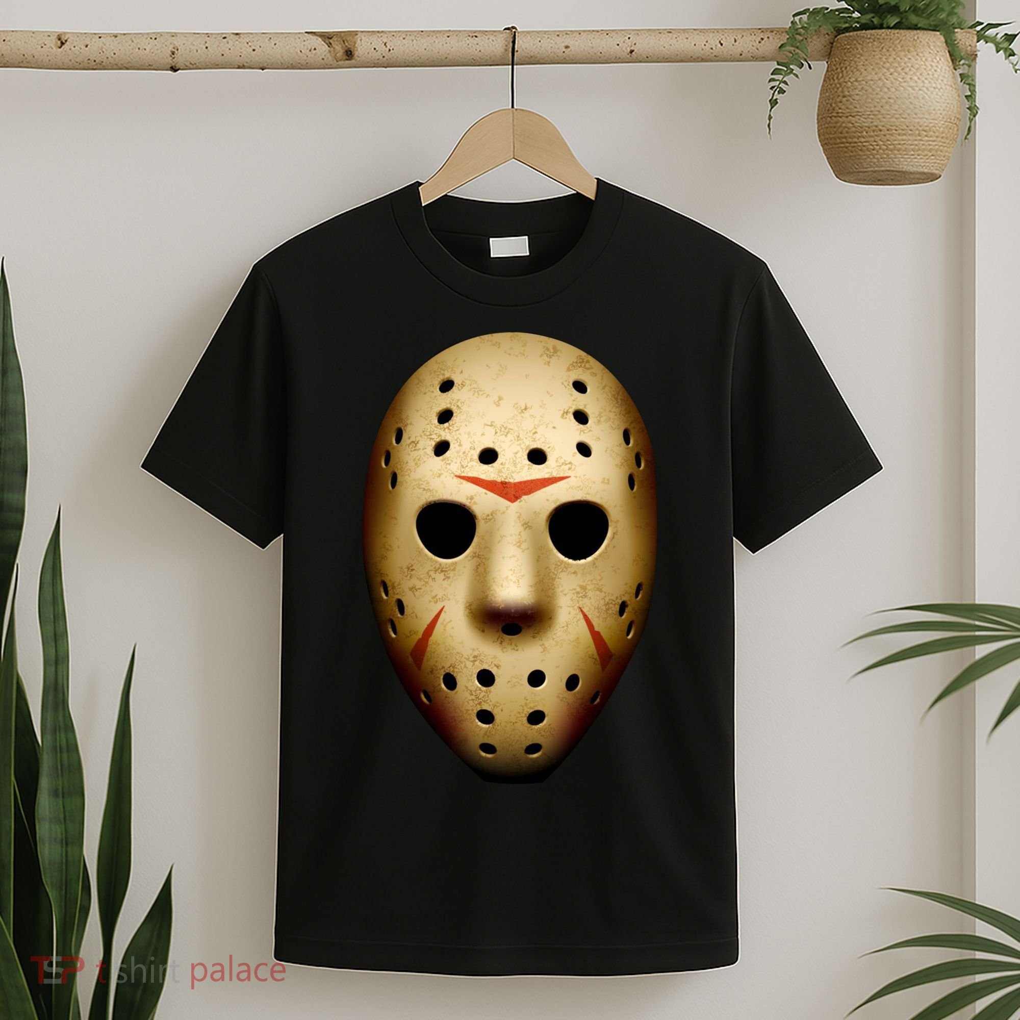 Creepy Goalie Hockey Halloween Mask T-Shirt