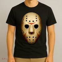 Creepy Goalie Hockey Halloween Mask T-Shirt thumb 3