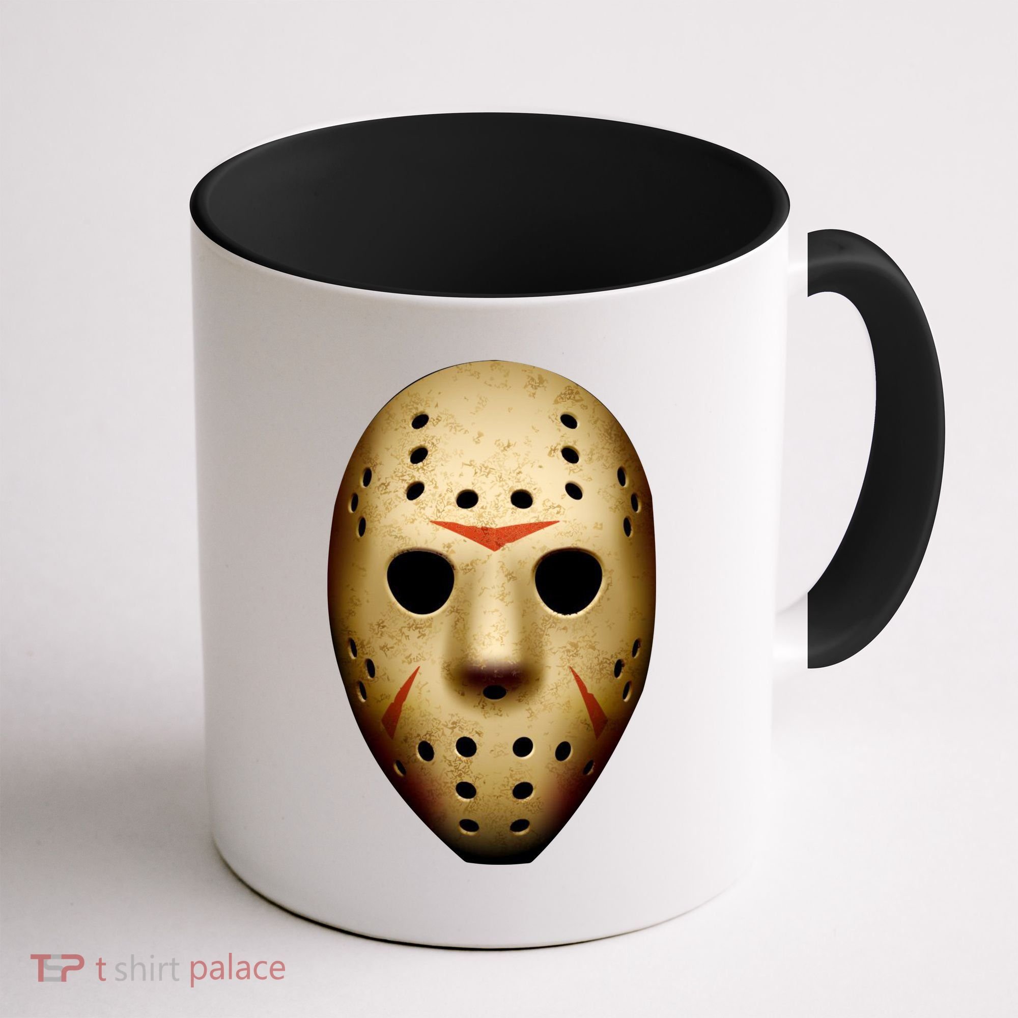 Creepy Goalie Hockey Halloween Mask Coffee Mug