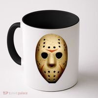 Creepy Goalie Hockey Halloween Mask Coffee Mug thumb 0