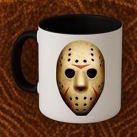 Creepy Goalie Hockey Halloween Mask Coffee Mug thumb 2
