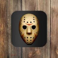 Creepy Goalie Hockey Halloween Mask Coaster thumb 0