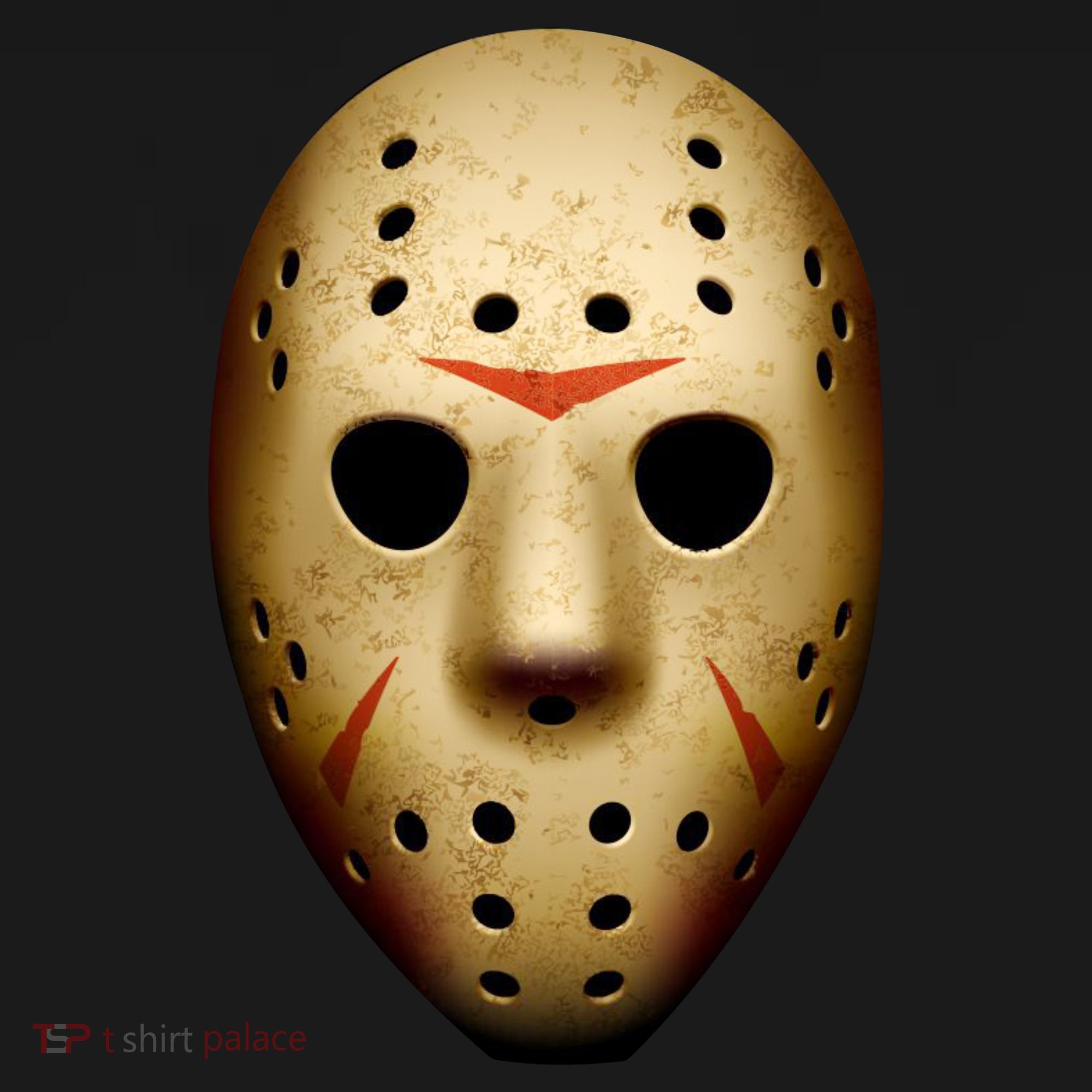 Creepy Goalie Hockey Halloween Mask Coaster