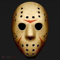 Creepy Goalie Hockey Halloween Mask Mousepad thumb 1