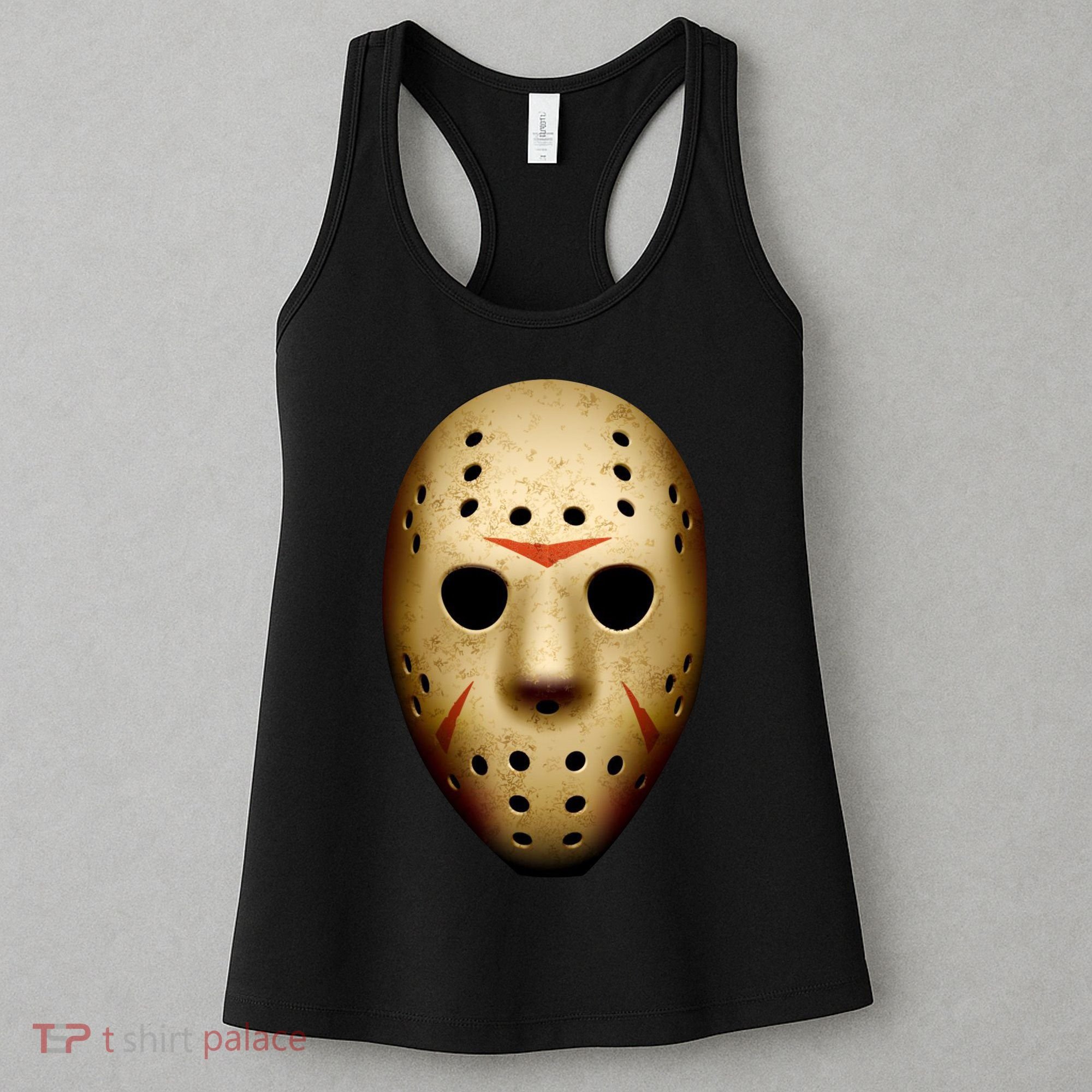 Creepy Goalie Hockey Halloween Mask Women's Tank Top