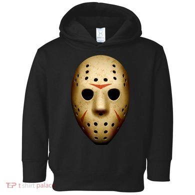 Creepy Goalie Hockey Halloween Mask Toddler Hoodie