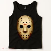 Creepy Goalie Hockey Halloween Mask Tank Top thumb 2