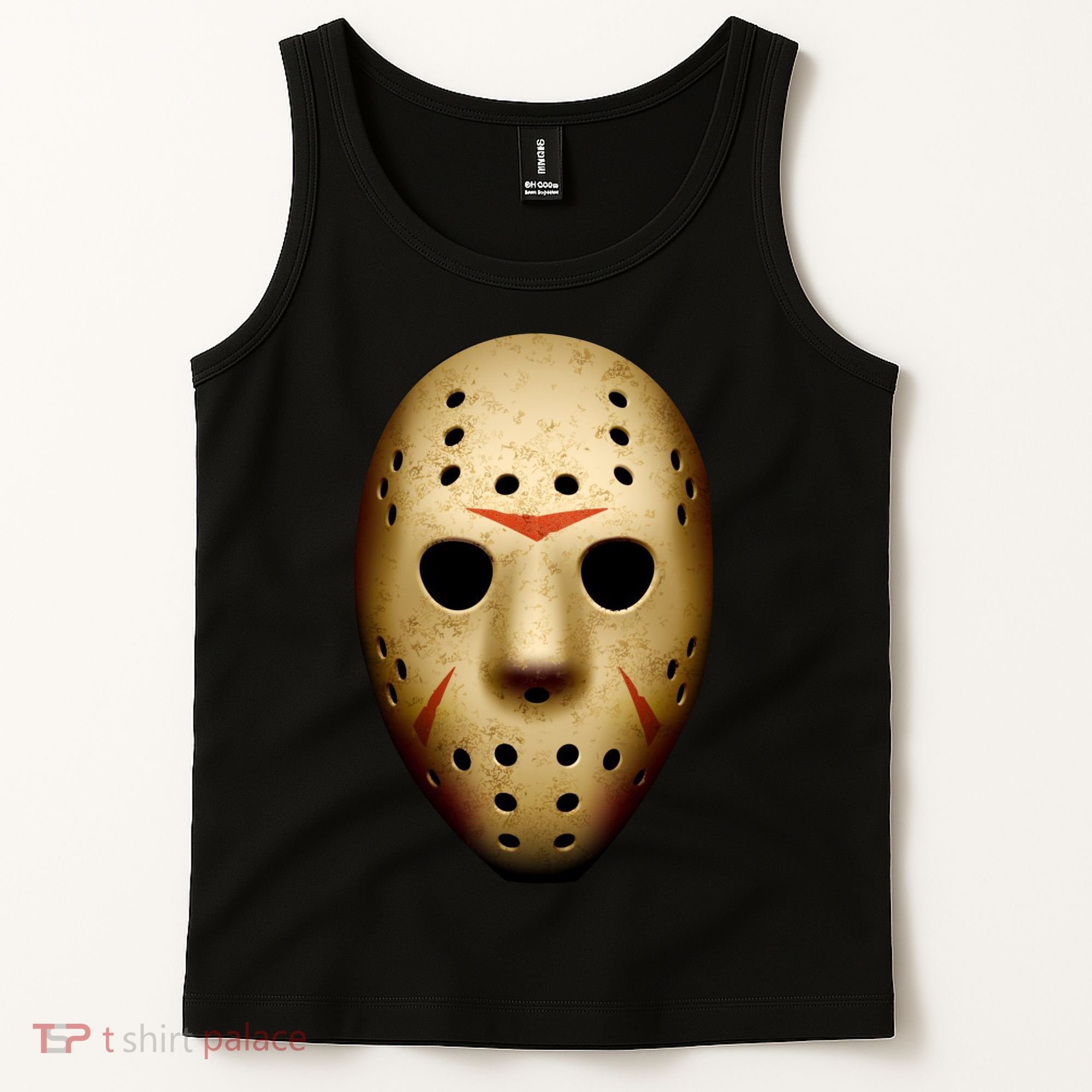 Creepy Goalie Hockey Halloween Mask Tank Top