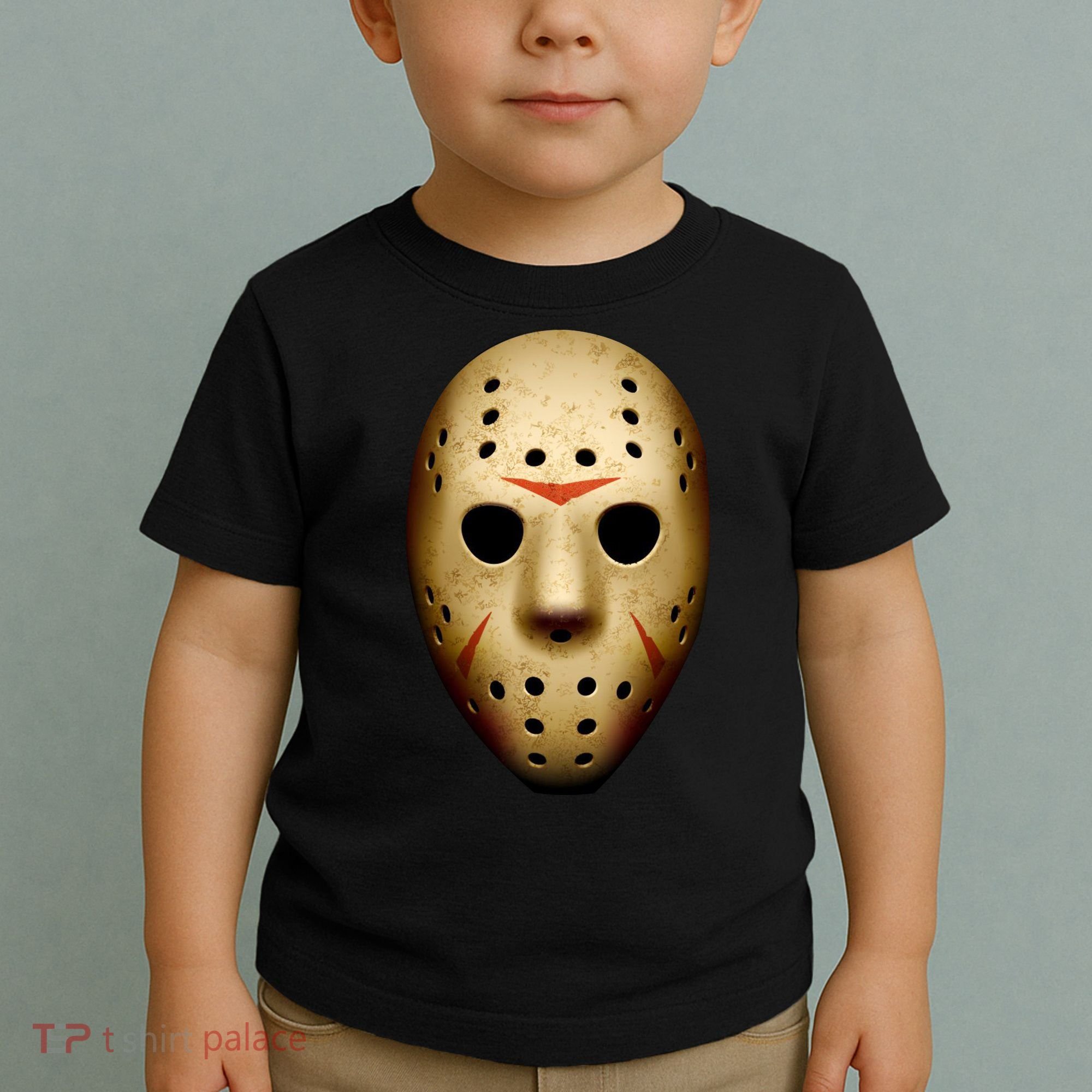 Creepy Goalie Hockey Halloween Mask Toddler T-Shirt