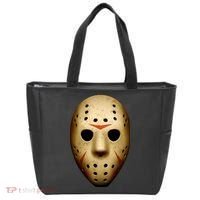 Creepy Goalie Hockey Halloween Mask Tote Bag thumb 0