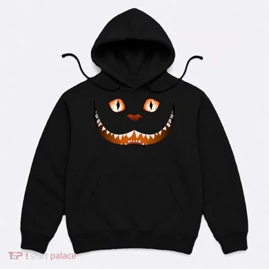 Creepy Halloween Cat Face Hoodie