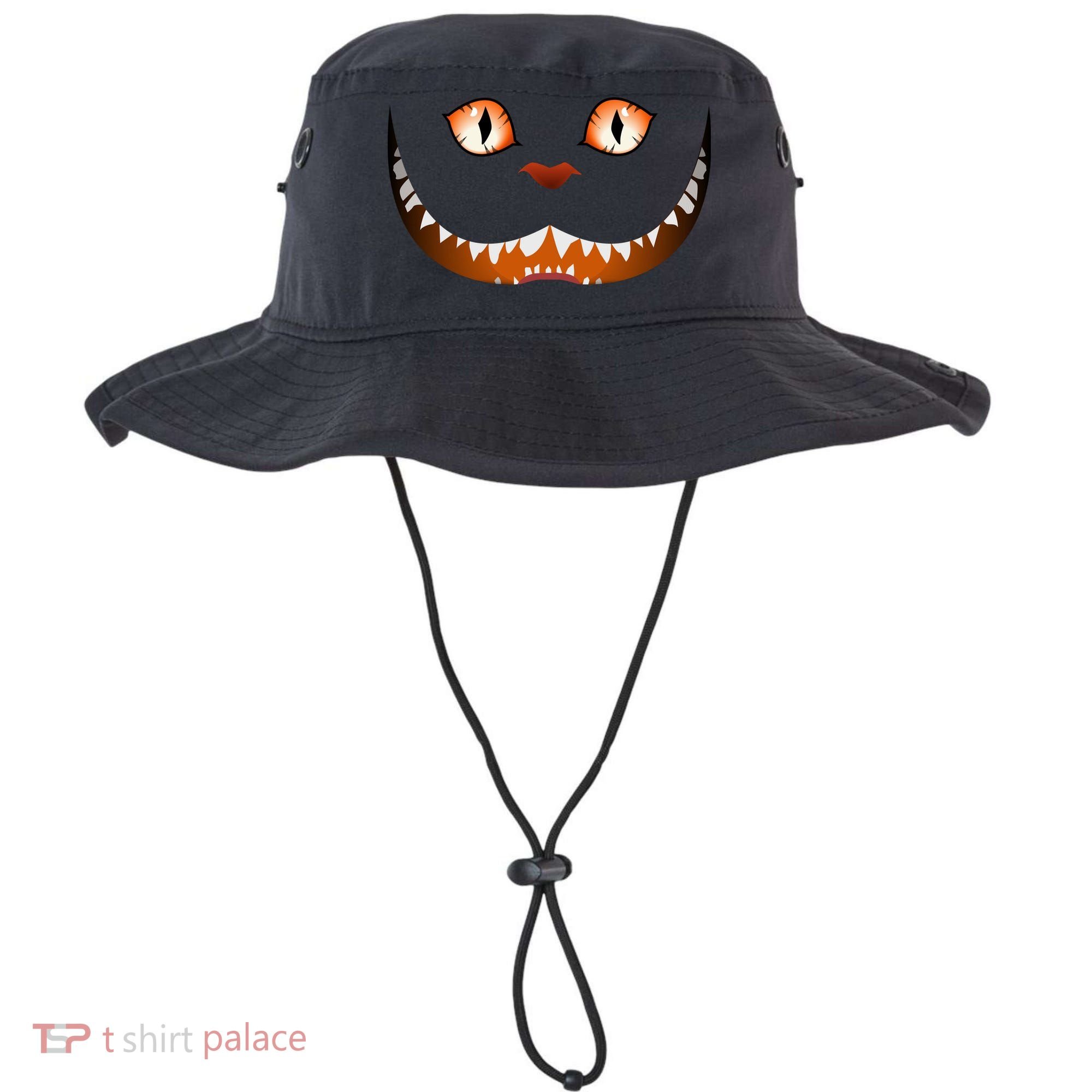 Creepy Halloween Cat Face Bucket Hat