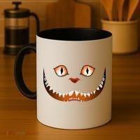 Creepy Halloween Cat Face Coffee Mug thumb 4