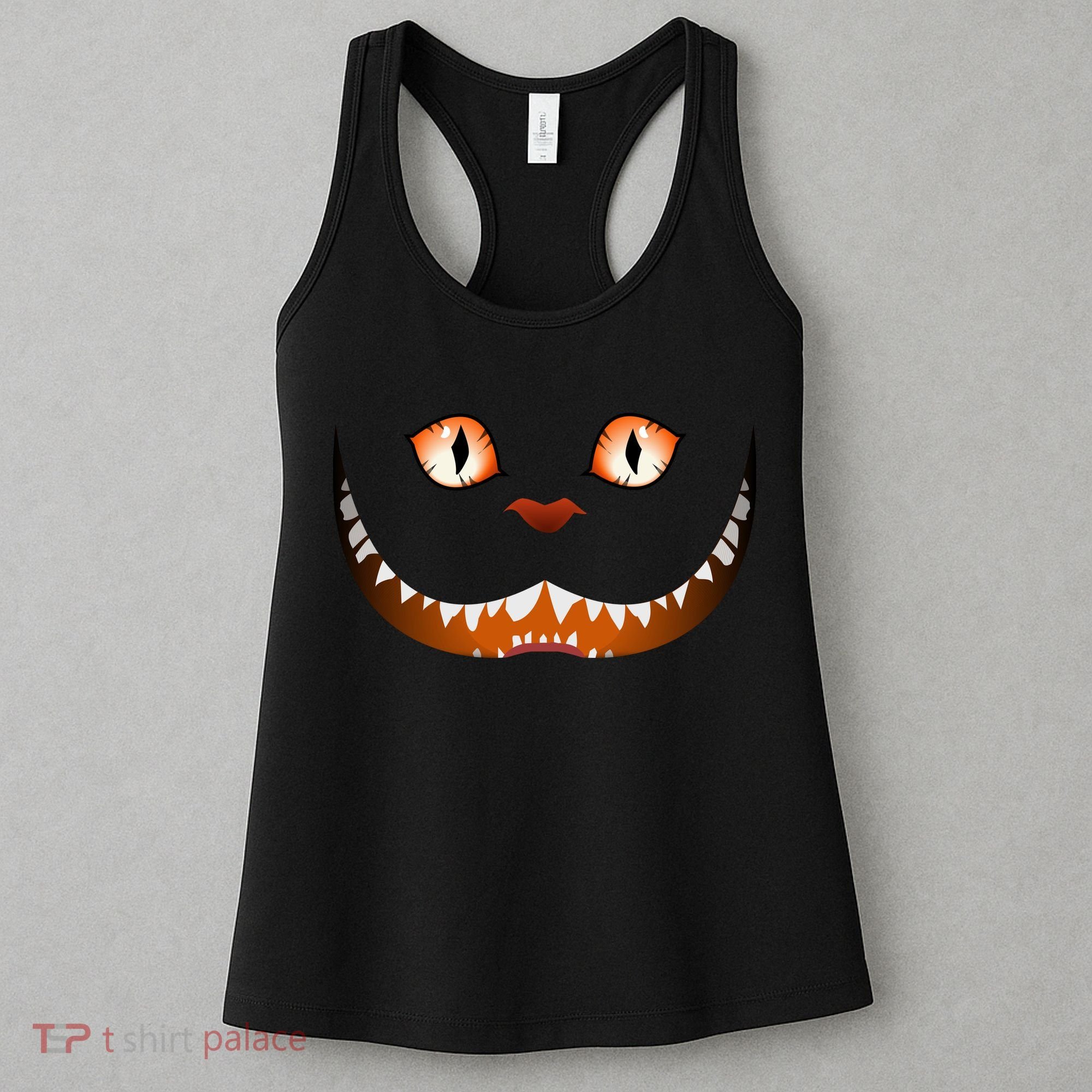 Creepy Halloween Cat Face Women's Tank Top