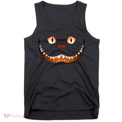 Creepy Halloween Cat Face Tank Top