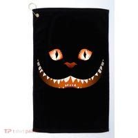 Creepy Halloween Cat Face Golf Towel thumb 0
